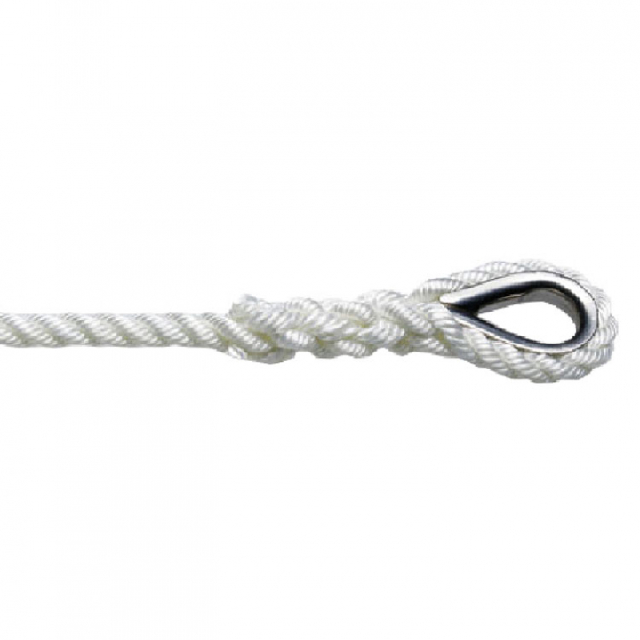 Ankarlina 3-slagen Med Kaus Vit 40m i gruppen Ankring / Ankarlinor & Ankarkätting hos Marinsystem (1031965r)