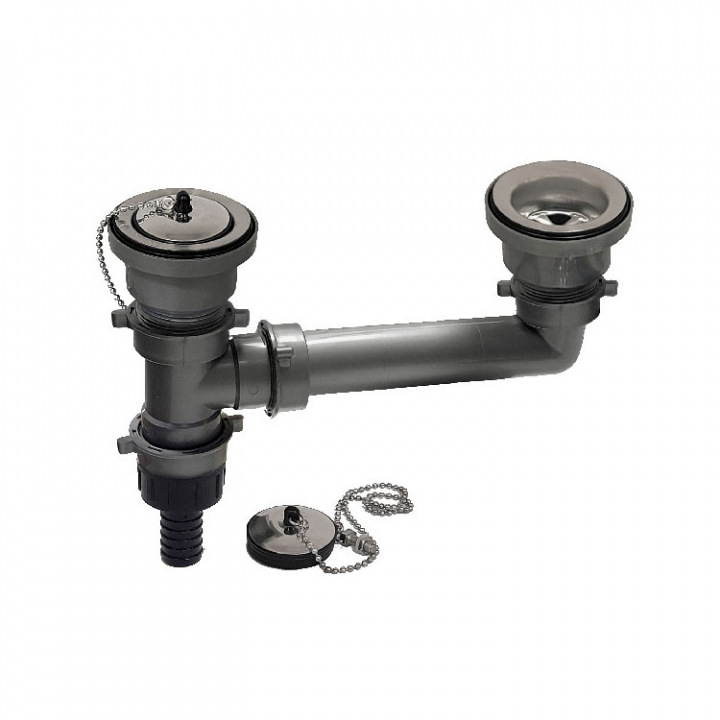 Bottensilar Dubbelt Avlopp 125-320 mm i gruppen Inredning / Pentry & Toalett / Diskho & Kran hos Marinsystem (1090401)