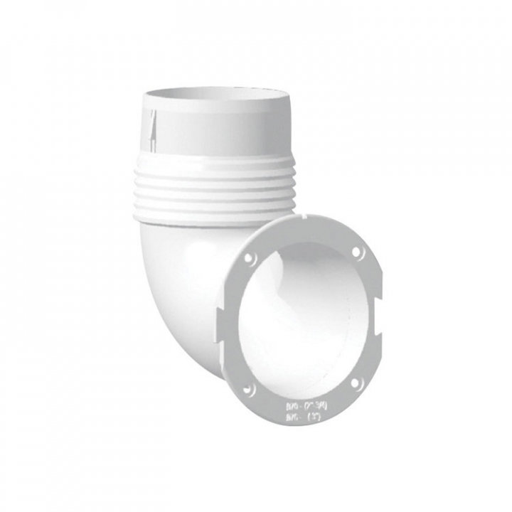 Slangadapter 90º Till Ø70/76 mm i gruppen Inredning / VVS / Ventilation hos Marinsystem (1100267)