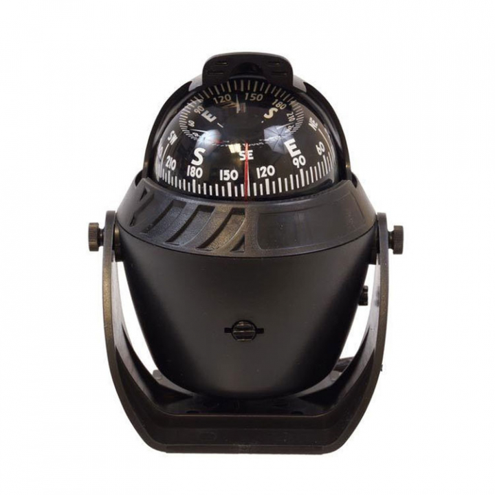 Kompass Svart Ø70mm Med Bygel, Belysning & Kompensator i gruppen Marinelektronik / Instrument / Analoga Instrument hos Marinsystem (1111714)