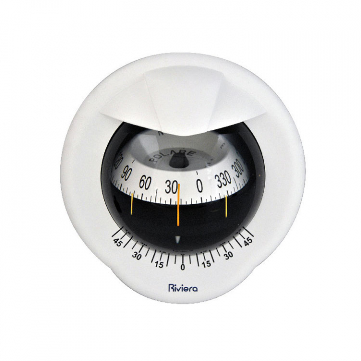 Polare BP1 Skottmonterad Kompass Vit Ø 80 mm i gruppen Marinelektronik / Instrument / Analoga Instrument hos Marinsystem (1111762)