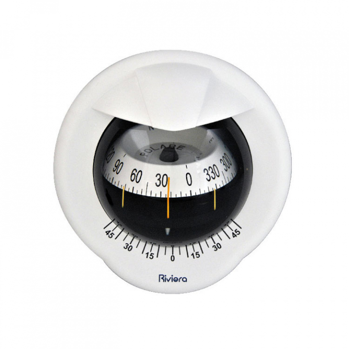 Polare BP2 Skottmonterad Kompass Vit Ø 100 mm i gruppen Marinelektronik / Instrument / Analoga Instrument hos Marinsystem (1111772)