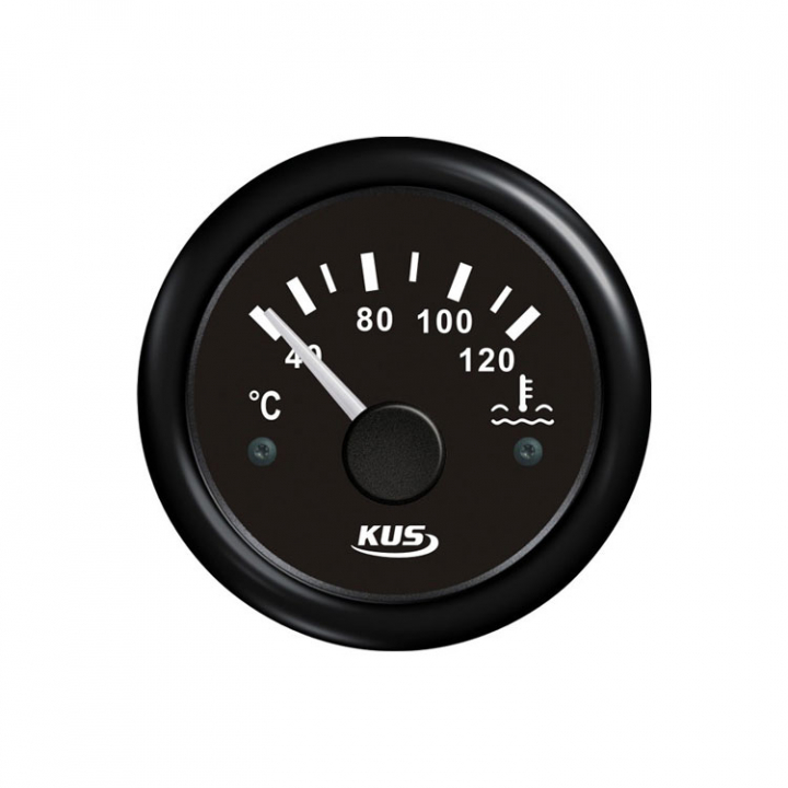 Kylvattentemperaturmätare Svart 40-120C 12/24v i gruppen Marinelektronik / Instrument / Analoga Instrument hos Marinsystem (1116482)