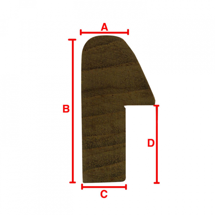 Kantlist Teak Vinkelprofil 2000 mm i gruppen Inredning / Teakprodukter hos Marinsystem (1123918)