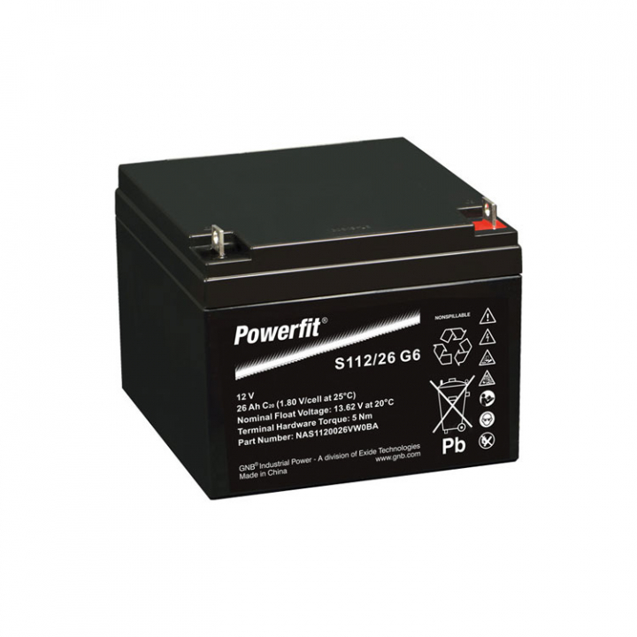 Powerfit Dual AGM 26ah 12V Batteri  i gruppen El & Installation / Strömförsörjning / Batterier hos Marinsystem (1170321)