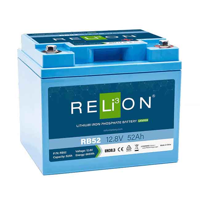 Batteri LiFePO4 RB52, 52Ah 12.8V i gruppen El & Installation / Strömförsörjning / Batterier hos Marinsystem (1170460)