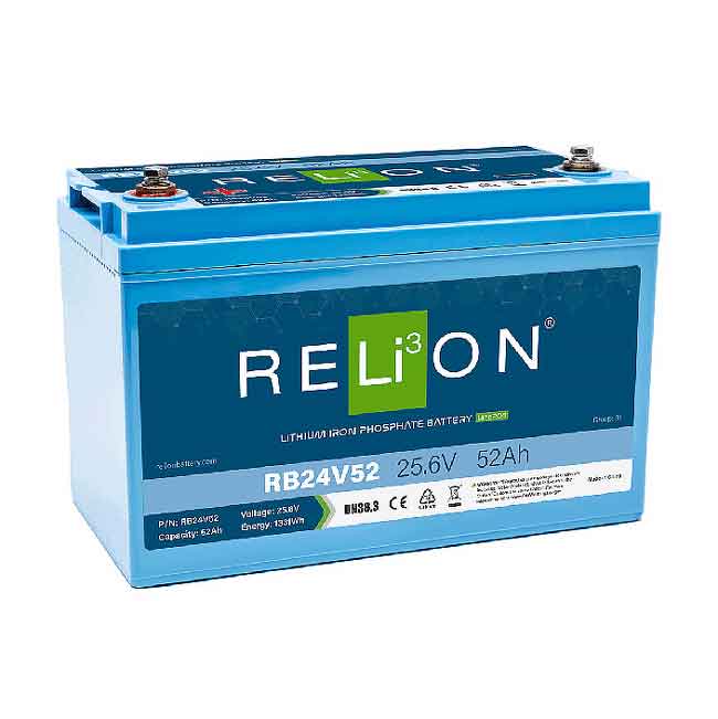 Batteri LiFePO4 RB24V52, 52Ah 25,6V i gruppen El & Installation / Strömförsörjning / Batterier hos Marinsystem (1170468)