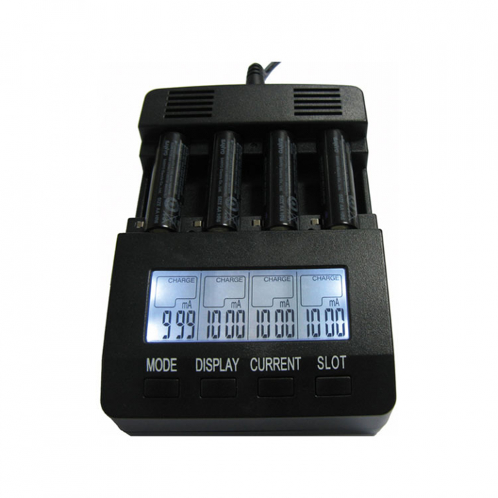 Batteriladare Med LCD Display Till AA/AAA i gruppen El & Installation / Strömförsörjning / USB-Uttag, kontakter & Laddare hos Marinsystem (1170622)