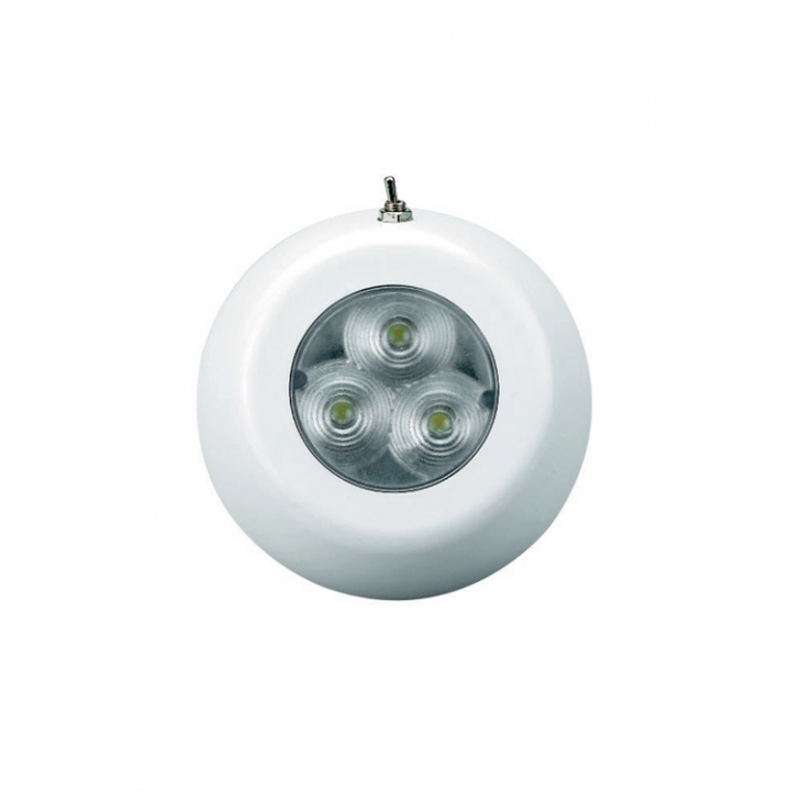 LED-Taklampa Utanpåliggande Med Brytare 12/24V Ø 88 mm i gruppen El & Installation / Belysning / Innerbelysning hos Marinsystem (1261430)