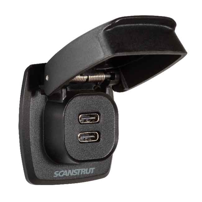 Flip-Pro 2 x USB-C Laddare Vattentät 12-24V i gruppen El & Installation / Strömförsörjning / USB-Uttag, kontakter & Laddare hos Marinsystem (1270891)