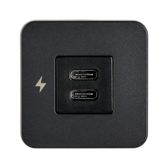 Tile USB-C & USB-C Laddare svart i gruppen El & Installation / Strömförsörjning / USB-Uttag, kontakter & Laddare hos Marinsystem (1270898)