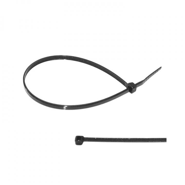 Buntband Svart 100-pack i gruppen El & Installation / Installationsmaterial / Övrigt Installationsmaterial hos Marinsystem (1274569r)