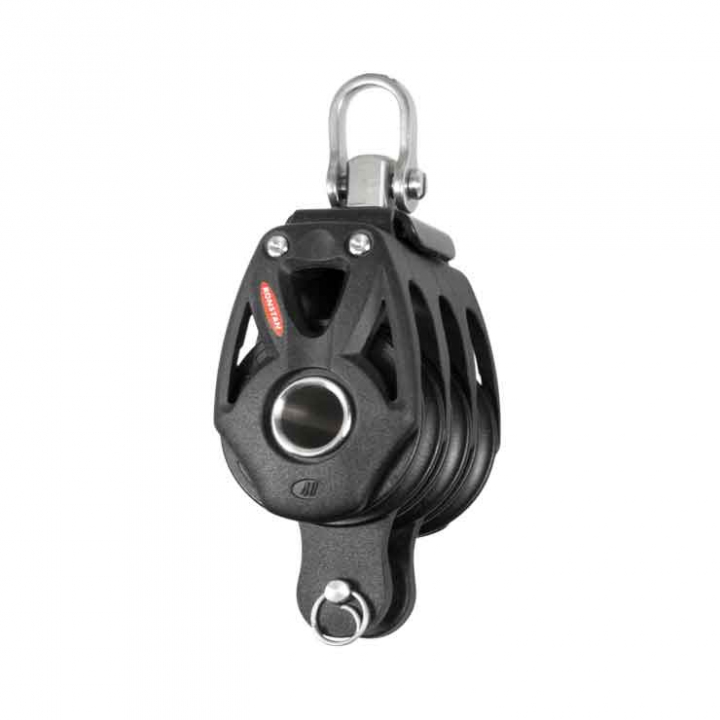 Trippelblock Med svirvel/Hundsvott 40 10mm i gruppen Rigg & Däck / Block & Travare hos Marinsystem (130RF48310)