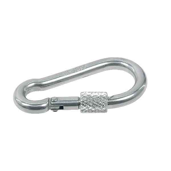 Karbinhake Rostfri Med Lås i gruppen Förtöjning / Schackel & Hakar hos Marinsystem (1331600r)