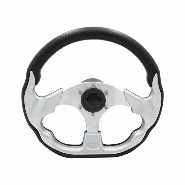 Sportratt Svart Med Aluminium Ø318x303 mm i gruppen Styrsystem & Manövrering / Rattar & Tillbehör hos Marinsystem (1420205)