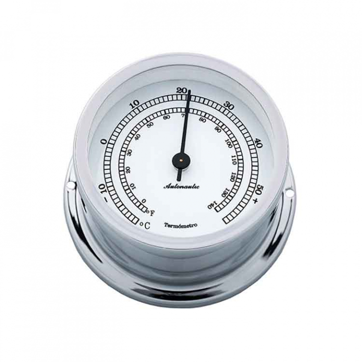 Minor 72 Termometer Ø72/50mm Förkromad Mässing i gruppen Inredning / Komfort / Presentartiklar & Trivsel hos Marinsystem (1830002)