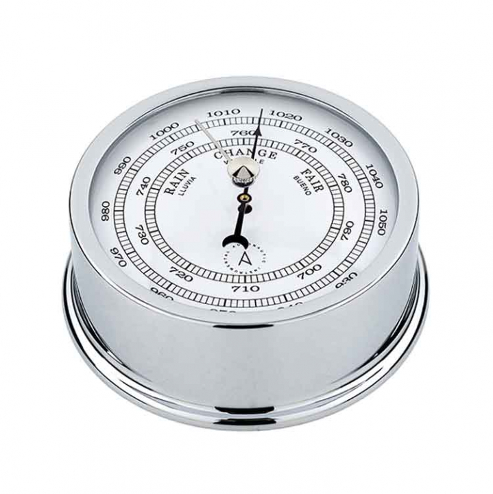 Atlantic 95 Barometer Ø95/70 mm Förkromad Mässing i gruppen Inredning / Komfort / Presentartiklar & Trivsel hos Marinsystem (1830009)