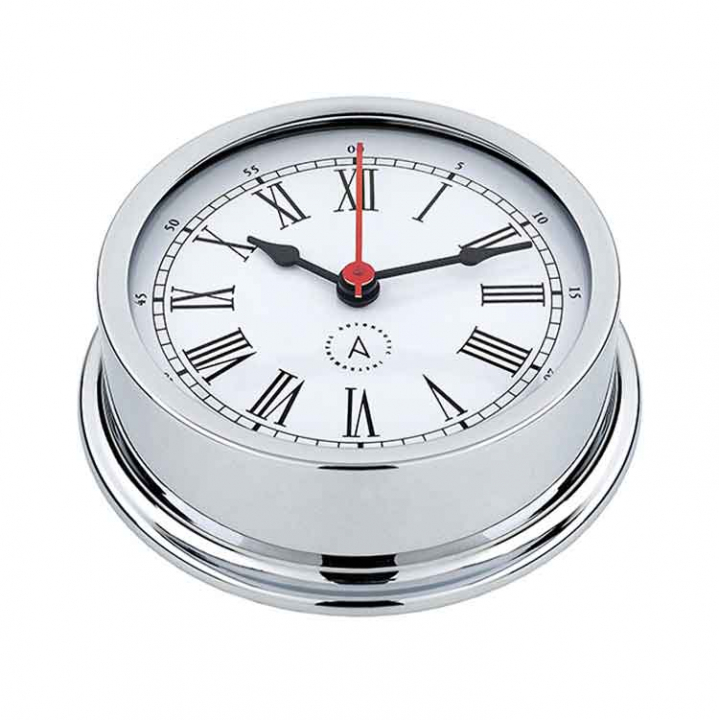Pacific 120 Skeppsur Ø120/110mm Förkromad Mässing i gruppen Inredning / Komfort / Presentartiklar & Trivsel hos Marinsystem (1830014)