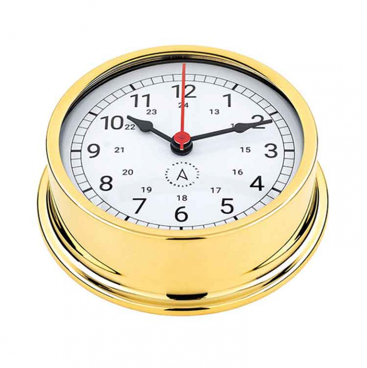 Pacific 120 Skeppsur Ø120/110mm Förgylld Mässing i gruppen Inredning / Komfort / Presentartiklar & Trivsel hos Marinsystem (1830019)