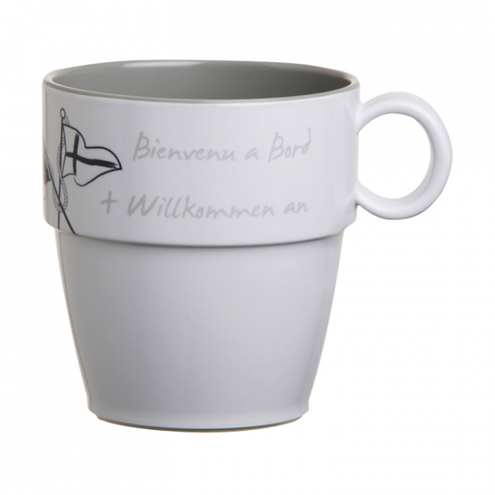 MB Welcome On Board Mugg Ø8,3cm H9cm 320 ml 6-pack i gruppen Inredning / Komfort / Porslin & Kök hos Marinsystem (18527004)