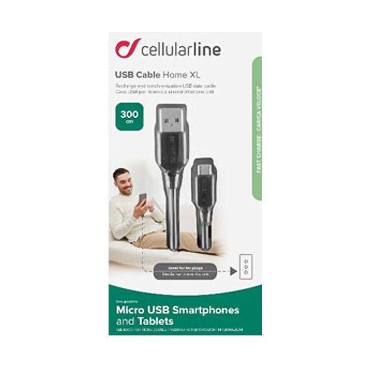 Ladd & Datakabel Micro USB 3 m i gruppen El & Installation / Strömförsörjning / USB-Uttag, kontakter & Laddare hos Marinsystem (4380)