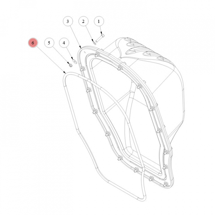 O-Ring SX80/SXP80 Kåpa Ø8x473 mm i gruppen Styrsystem & Manövrering / Bogpropeller & Tillbehör hos Marinsystem (74321A)