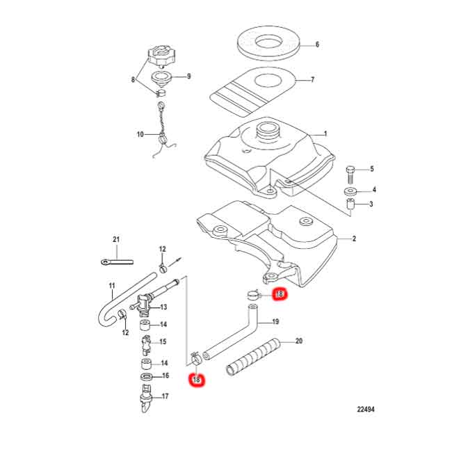 Clip (803525002) i gruppen Motor & Tillbehör / Mercury / Mercury Övriga Reservdelar hos Marinsystem (803525002)