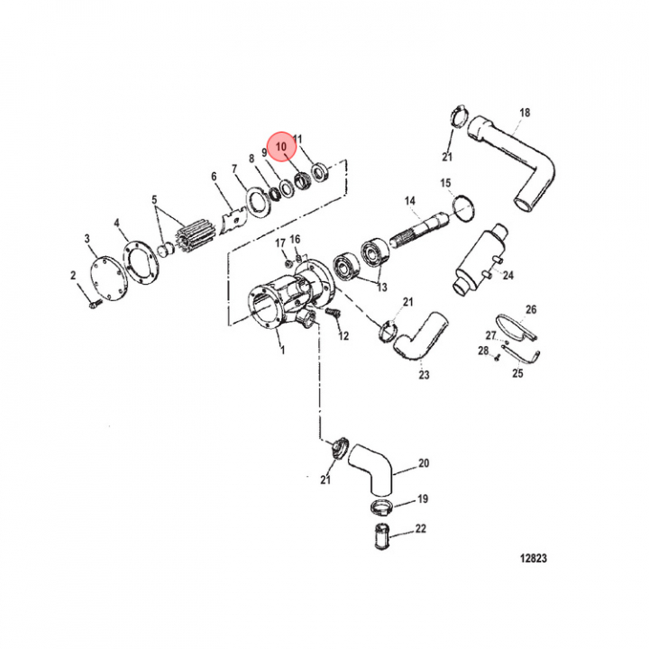 Tätning Mercruiser (816817) i gruppen Motor & Tillbehör / Mercruiser / Mercruiser Packningar hos Marinsystem (816817)