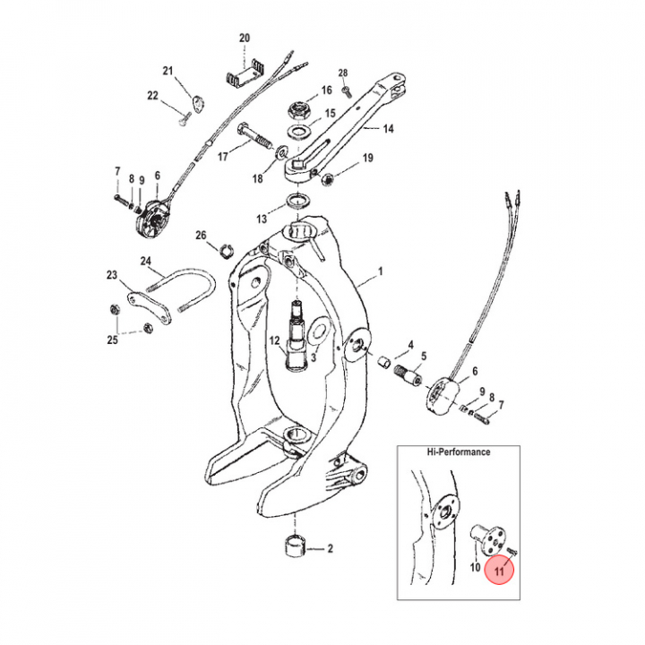 Skruv Mercruiser (840907) i gruppen Motor & Tillbehör / Mercruiser / Skruvar, Muttrar & Brickor hos Marinsystem (840907)