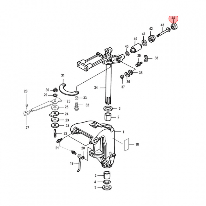 Motorbussning Övre Mercury 25-30 hk (853773003) i gruppen Motor & Tillbehör / Mercury / Mercury Packningar hos Marinsystem (853773003)