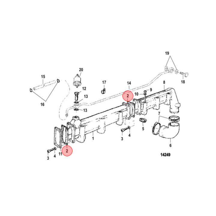 Packning Manifold Strip (854171) i gruppen Motor & Tillbehör / Mercruiser / Mercruiser Packningar hos Marinsystem (854171)