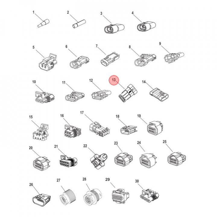 Anslutningsdon Hane (880054T03) i gruppen Motor & Tillbehör / Mercury / Mercury Smartcraft Instrument hos Marinsystem (880054T03)