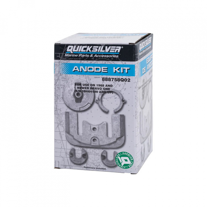 Anodsats Aluminium Mercruiser Bravo One (888758Q02) i gruppen Motor & Tillbehör / Mercruiser / Mercruiser Anoder hos Marinsystem (888758Q02)