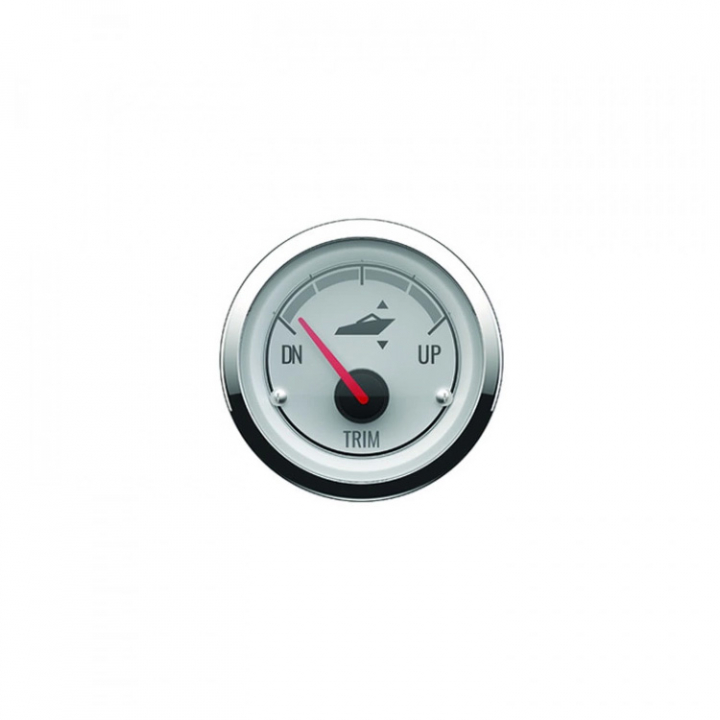 Trimmätare 52 mm Vit/Krom (8M6020018) i gruppen Motor & Tillbehör / Mercury / Mercury Analoga Instrument hos Marinsystem (8M6020018)