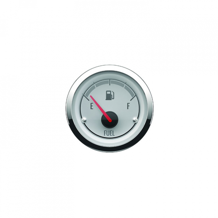 Bränslemätare Vit/Krom (8M6020077) i gruppen Motor & Tillbehör / Mercury / Mercury Analoga Instrument hos Marinsystem (8M6020077)