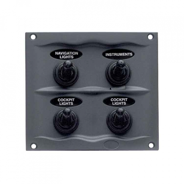 Strömbrytarepanel (4) i gruppen El & Installation / Installationsmaterial / Strömställare & Paneler hos Marinsystem (900-4WP)