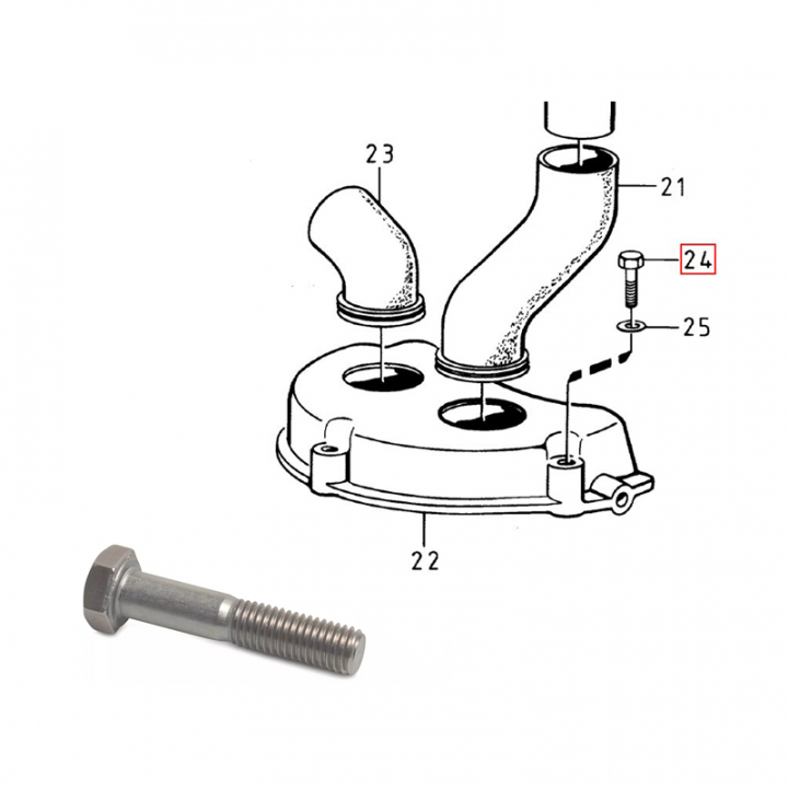 Skruv (955275) i gruppen Motor & Tillbehör / Volvo Penta / Volvo Penta Reservdelar & Tillbehör hos Marinsystem (955275)