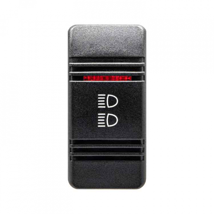 Svart Huv Strålkastare i gruppen El & Installation / Installationsmaterial / Strömställare & Paneler hos Marinsystem (A4108)