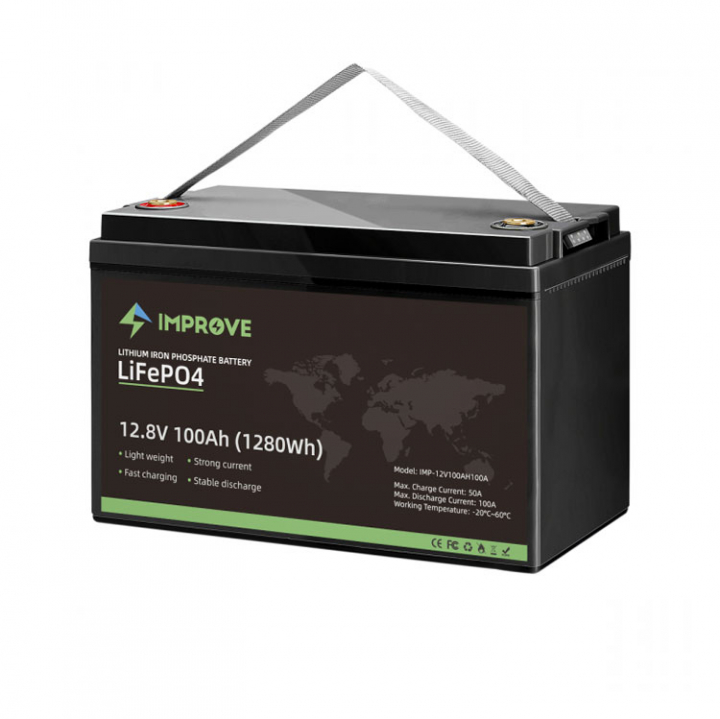 Lithium Batteri 12V 100Ah (LiFePO4) BMS 100A i gruppen El & Installation / Strömförsörjning / Batterier hos Marinsystem (IMP12V100AH100A)