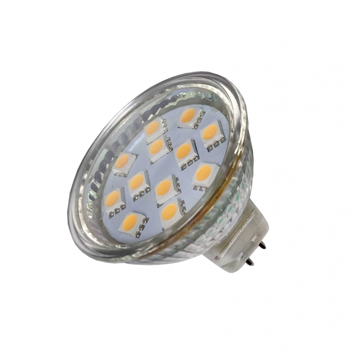 LED GU 5,3/MR16 Dimbar Dia:50 mm (12 Dioder) i gruppen El & Installation / Belysning / LED-Lampor & Adapter hos Marinsystem (MR1358)