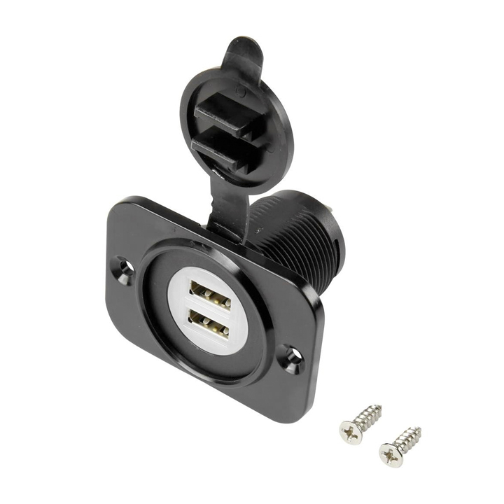 USB Dosa Dubbel i gruppen El & Installation / Strömförsörjning / USB-Uttag, kontakter & Laddare hos Marinsystem (SCI-A13-194BPS)