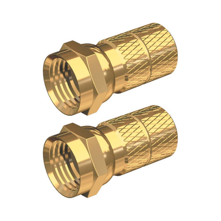 Guldpläterad F Kontakt RG59 (2-pack) i gruppen Marinelektronik / Antenner & Tillbehör / Antenntillbehör hos Marinsystem (TV-1060)