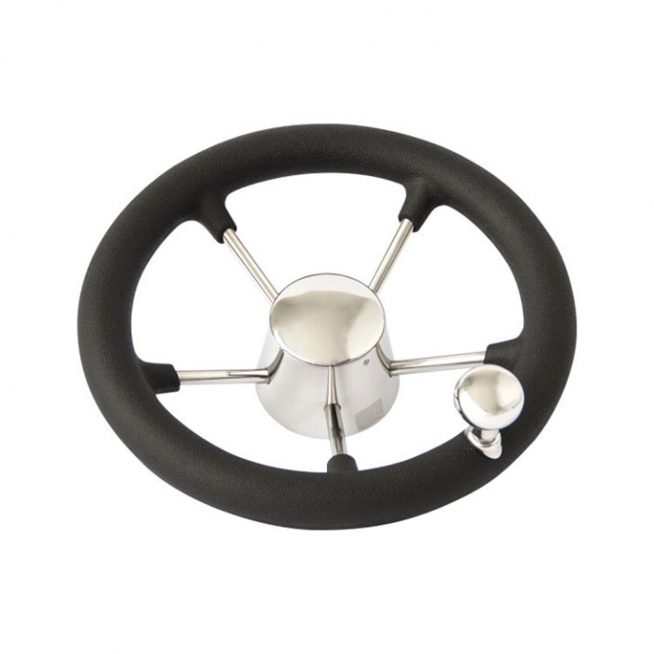 Gummibeklädd Ratt 28 cm i gruppen Styrsystem & Manövrering / Rattar & Tillbehör hos Marinsystem (WH28SORT)