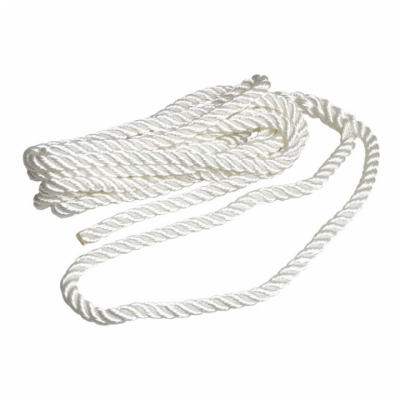 Förtöjningslina 3-slagen Vit