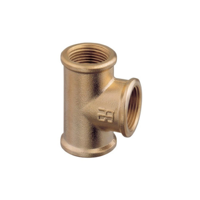 T-Stycke Invändig Gänga Mässing