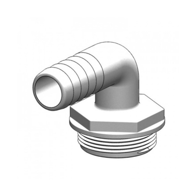 Vinklad Slangkoppling 90° Inkl Packning Vit
