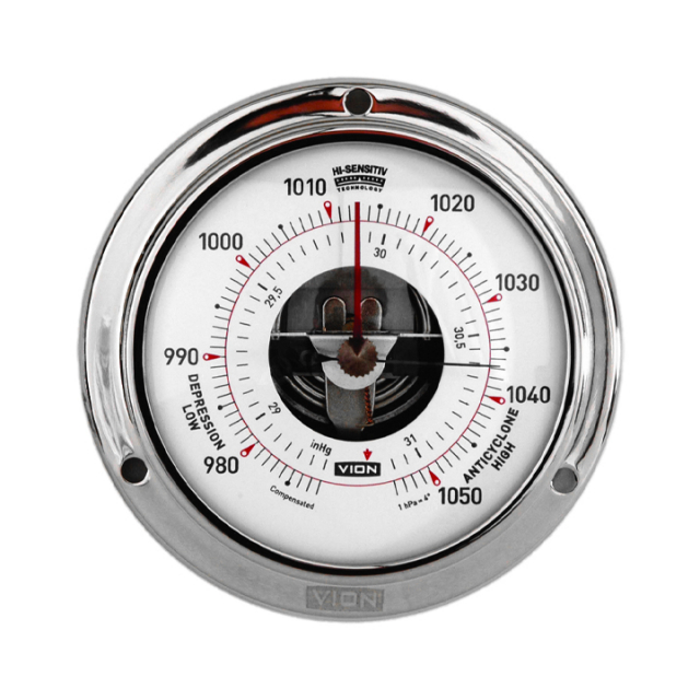 Barometer Ø 97mm Polerad