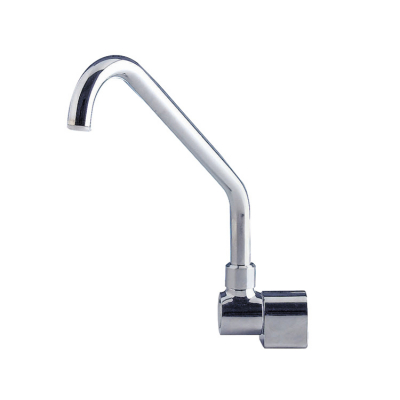 Enkel Kran Till Fotpump Hög Förkromad