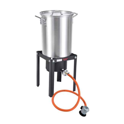 Krabb/Musselkokare 32L Med Gasbrännare & Stativ