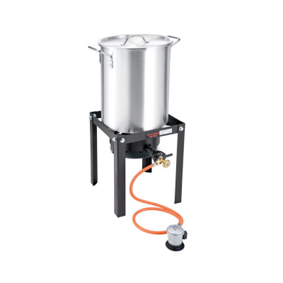 Krabb/Musselkokare 30L Med Brännare & Stativ